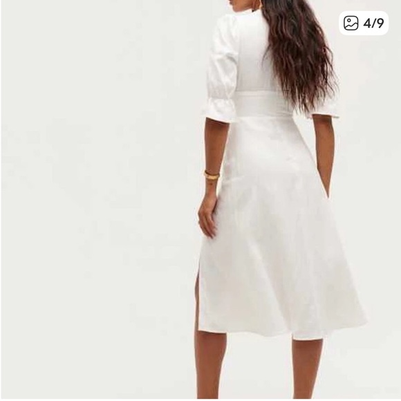 NWT Maribel Linen Dress in White - Picture 4 of 12